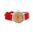 Womage 9378 Orologio analogico - cinturino in ecopelle - quadrante con un coniglio raffigurato (rosso)